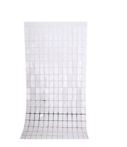 Kurtyna imprezowa kwadraty srebrna 100x200cm
