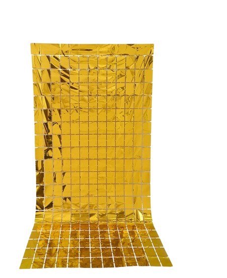 Kurtyna imprezowa kwadraty złota 100x200cm