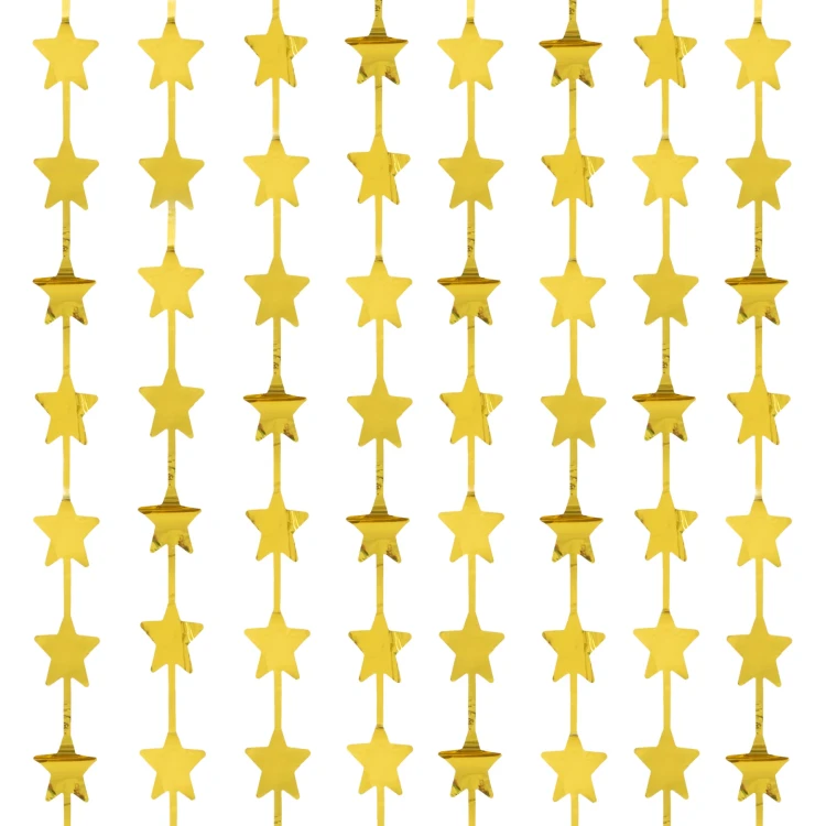 Kurtyna imprezowa Gwiazdki złota 100x200cm