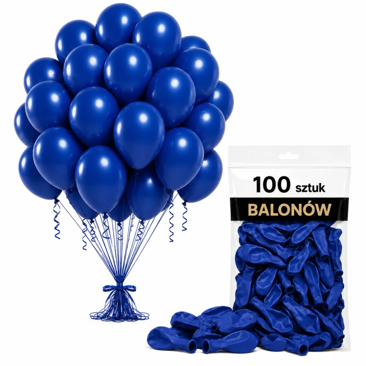 Balony lateksowe granatowe 100 szt