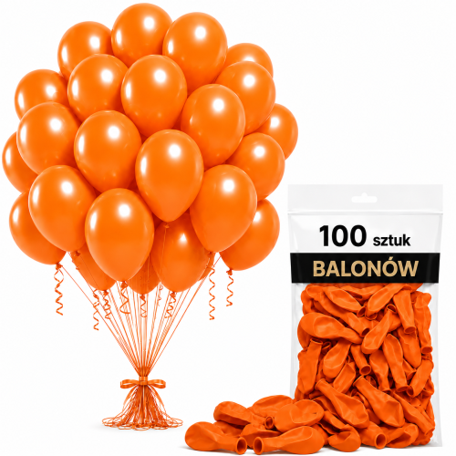 Balony lateksowe pomarańczowe 100 szt.