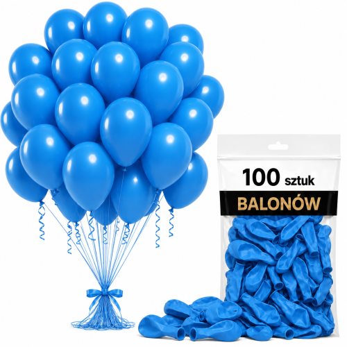 Balony lateksowe niebieskie 100 szt.