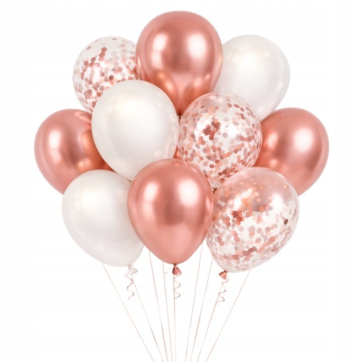 BALONY-urodzinowe-Rose-Gold-Bialy-Konfetti-dekoracje-na-urodziny-21sztuk-Stan-opakowania-oryginalne.jpg.jpg