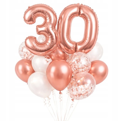 Balony-Urodzinowe-Trzydzieste-na-30-Rose-Gold-Konfetti-Dekoracje-20-szt-Stan-opakowania-oryginalne.jpg
