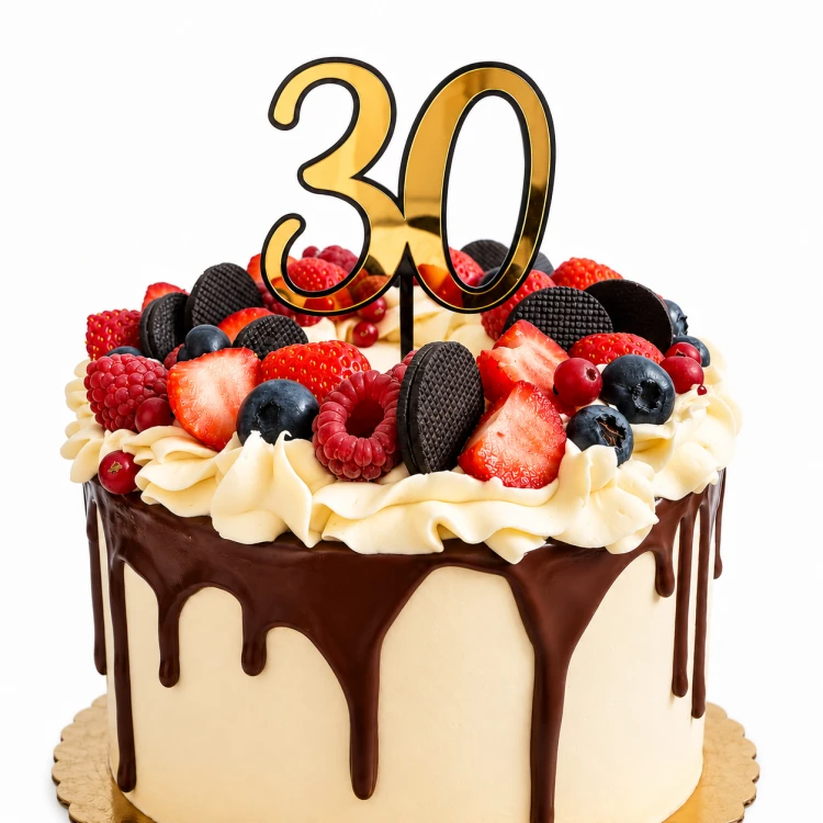 Topper-urodzinowy-30-złoto-czarny-dekor-plexi-zloty