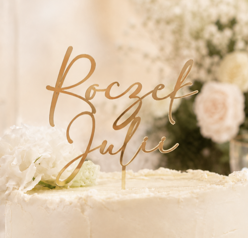 Topper_na_tort_dekoracje_na_Roczek_imię_personalizowany_dekoracja_delikatny