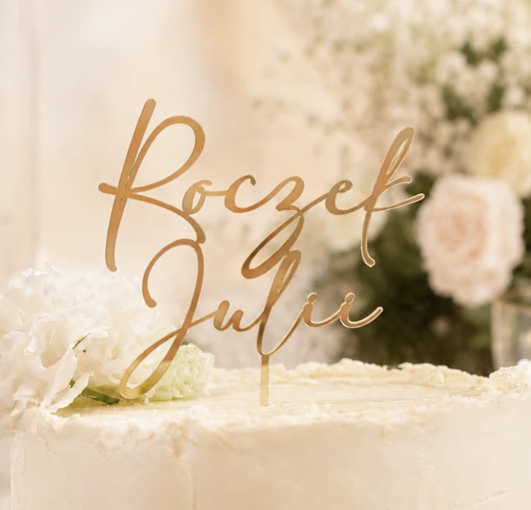 Topper_na_tort_dekoracje_na_Roczek_imię_personalizowany_dekoracja_delikatny