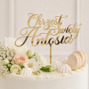 Topper_na_tort_dekoracje_na_chrzest_święty _imię_personalizowany_złoty_dekor
