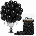 Balony_dekoracje_na_urodziny_lateksowe_czarne_100_szt