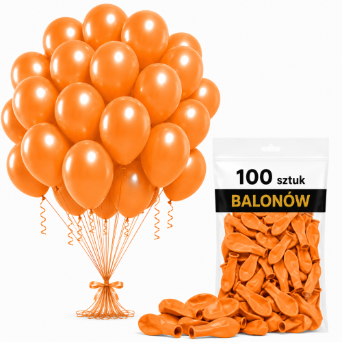 Balony_dekoracje_na_urodzinyl_ateksowe_pomarańczowe_100_szt