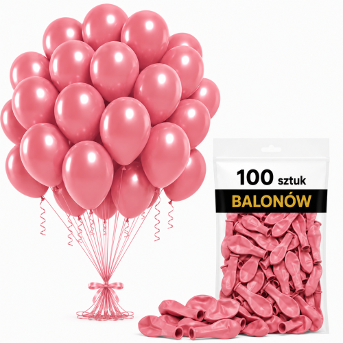 Balony_dekoracje_na_urodziny_lateksowe_dziki_róż_100_szt