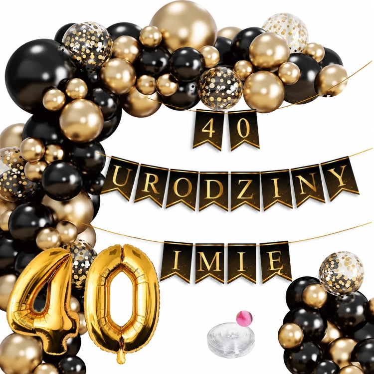 banner-na-40-urodziny-z-imieniem-girlanda-balonowa-zlote-czarne-konfetti (2).png