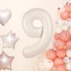 Balon-cyfra-9-kremowy-70cm-kompozycja