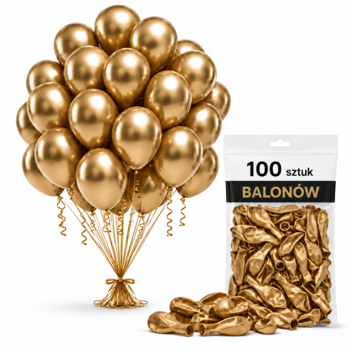 złote zlote balony lateksowe 100 szt zloty chrom urodziny wesele.png