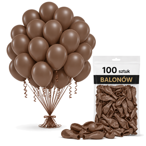 Balony pastelowe czekoladowe 12cali 100szt.