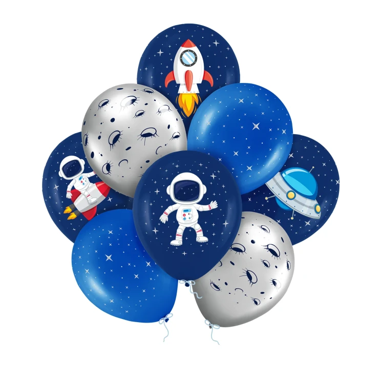 Balony_dekoracje_Astronauta_Kosmonauta_Kosmos_12cali_8szt