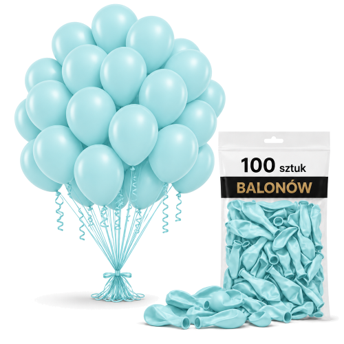 Balony pastelowe niebieskie 12 cali 100 szt