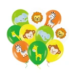 Balony_dekoracje_Urodzinowe_Zwierzątka_safari_zoo_kolorowe_12cali
