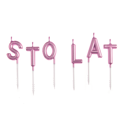 swieczki-napis-na-tort-sto-lat-rose-gold-dekoracje-urodzinowe-na-tort-swieczka