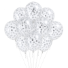 balony ze srebrnym konfetti
