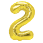 Balon foliowy cyfra 2 złoty 70cm