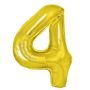 Balon foliowy cyfra 4 złoty 70cm