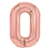 Balon foliowy cyfra 0 rose gold 70cm