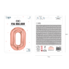 Balon foliowy cyfra 0 rose gold 70cm