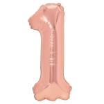Balon foliowy cyfra 1 rose gold 70cm N