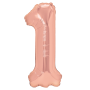 Balon foliowy cyfra 1 rose gold 70cm N