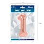 Balon foliowy cyfra 1 rose gold 70cm N