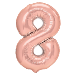 Balon foliowy cyfra 8 rose gold 70cm N
