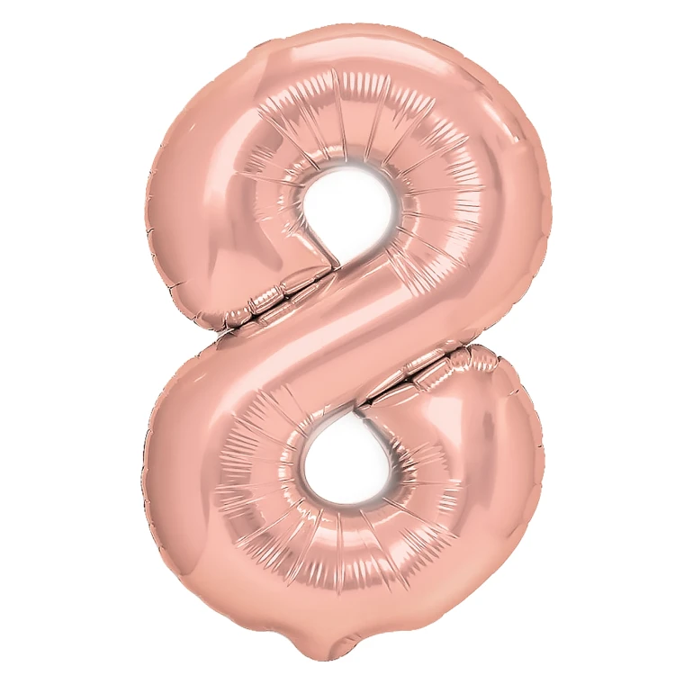 Balon foliowy cyfra 8 rose gold 70cm N