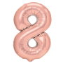 Balon foliowy cyfra 8 rose gold 70cm N