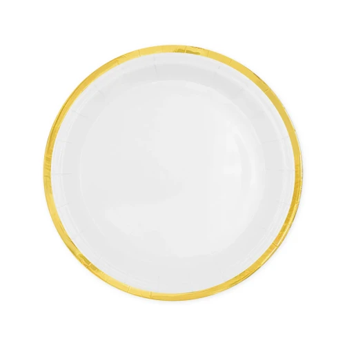 Talerzyk papierowy biały Classic Gold 6szt..webp