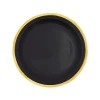Talerzyk papierowy czarny Classic Gold złoty 6szt..webp