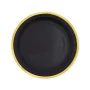 Talerzyk papierowy czarny Classic Gold złoty 6szt..webp