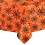 Obrus Halloween pajęczyny pomarańczowo-czarny 137x274cm
