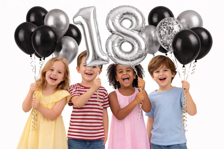 balony-na-18-urodziny-srebrne-czarne-dekoracje.png
