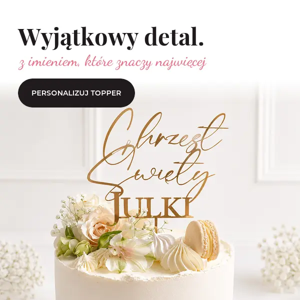 Toppery personalizowane napis na tort Chrzest