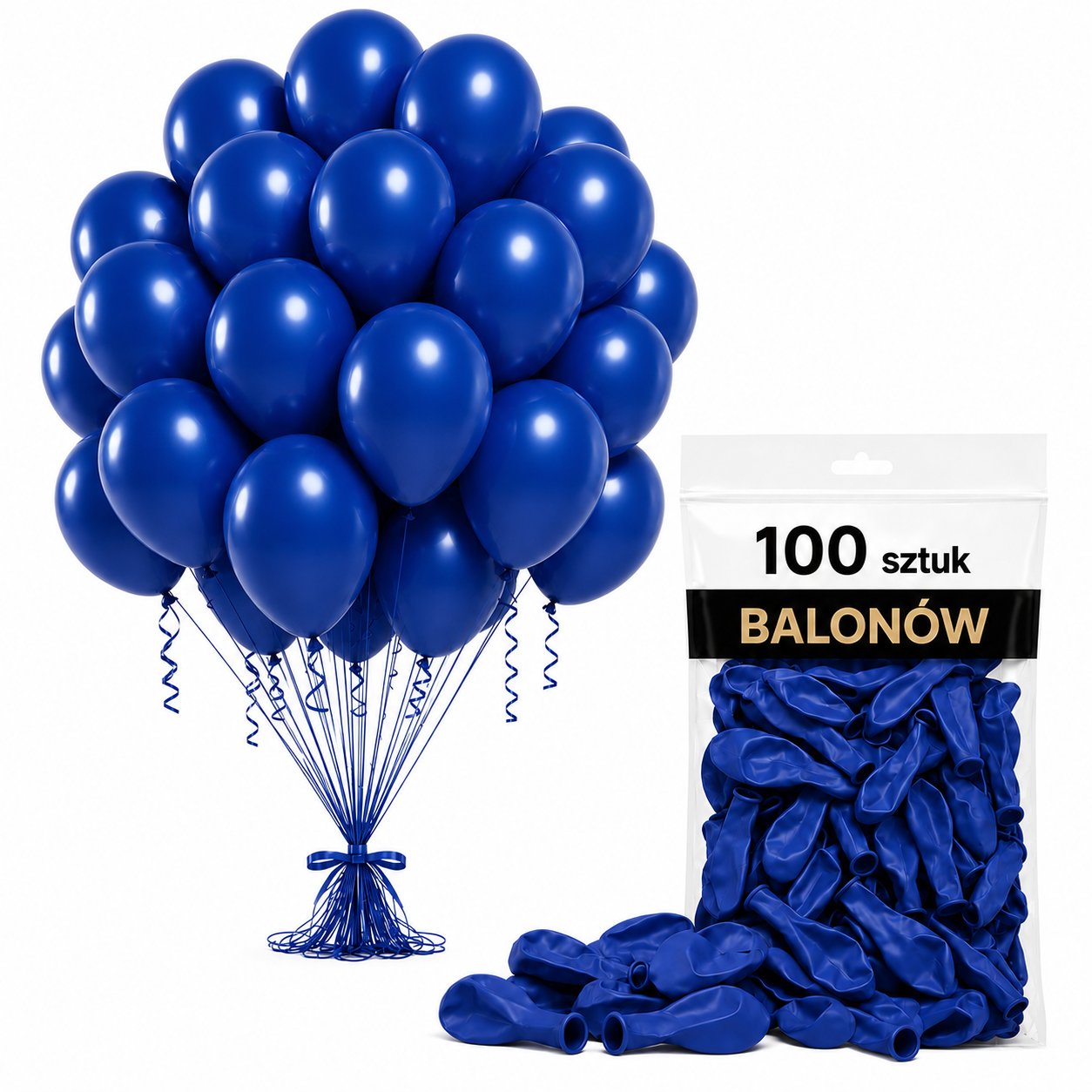 Balony lateksowe granatowe 100 szt