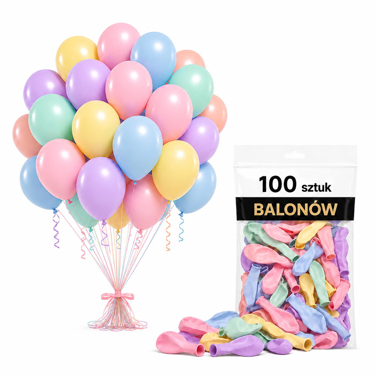 Balony lateksowe mix kolorów 100 szt.