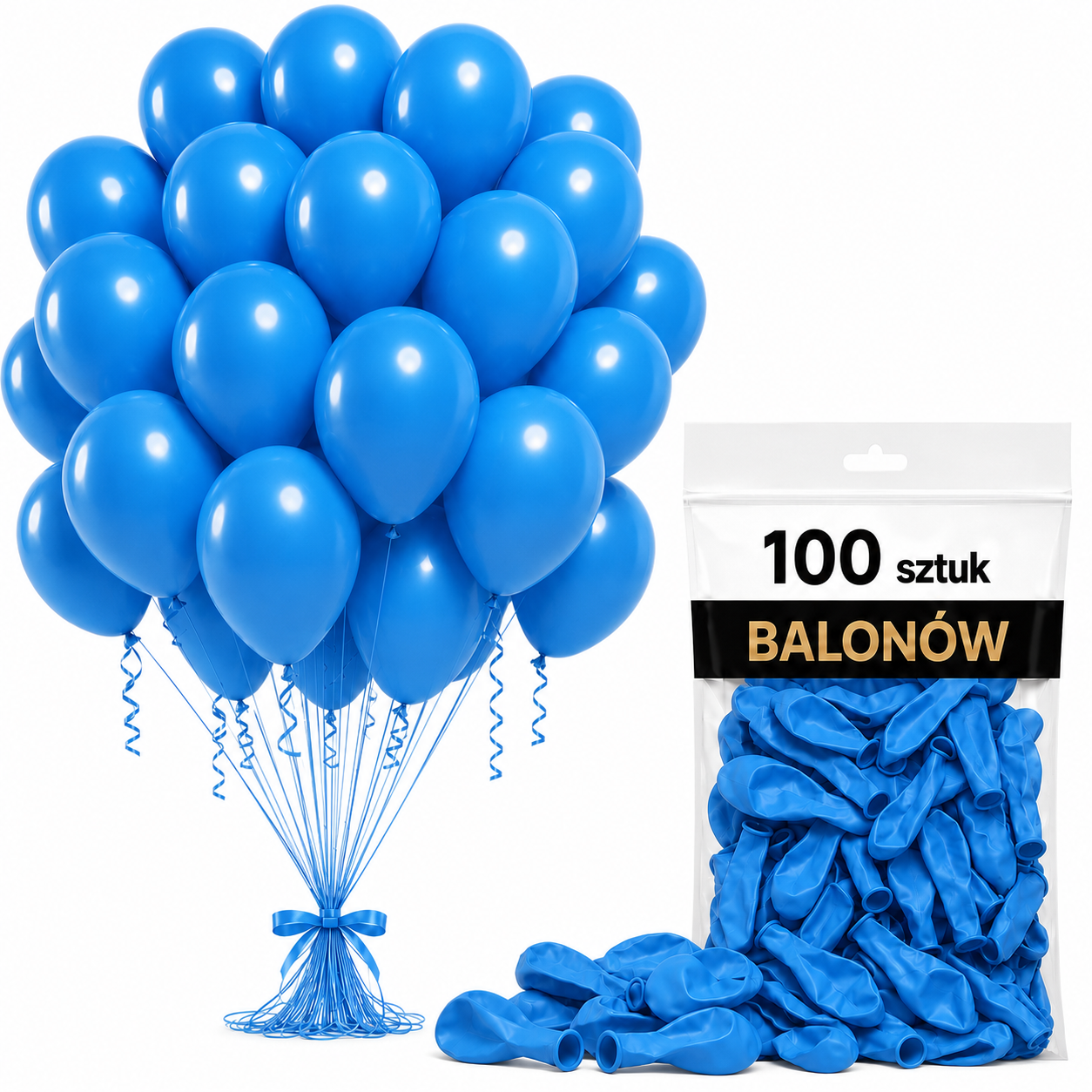 Balony lateksowe niebieskie 100 szt.