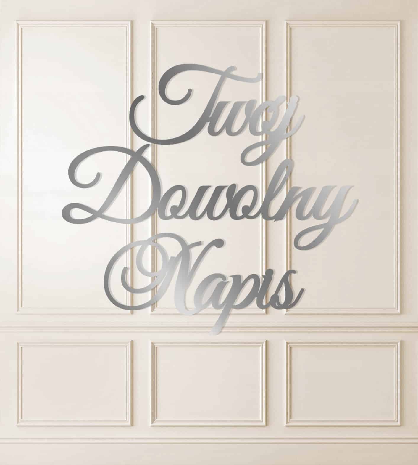 BANER GIRLANDA dekoracje twój dowolny napis SREBRNY - obrazek 2